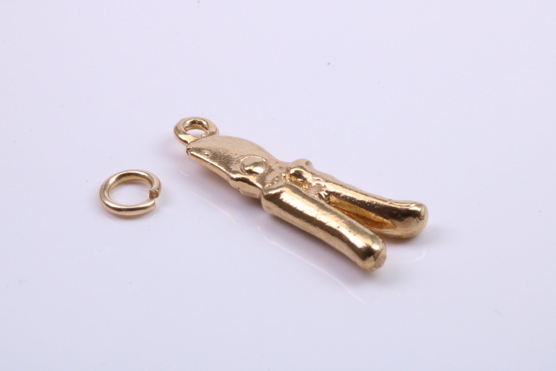 Garden Secateurs Charm, Traditional Charm, Made from Solid 9ct Yellow Gold, British Hallmarked, Complete with Attachment Link