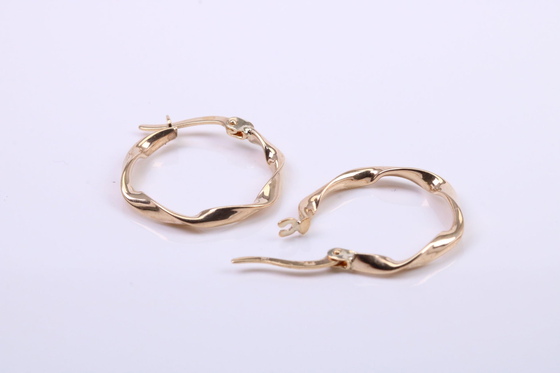 20 mm Round Hoop Creole Earrings Made from 9ct Yellow Gold