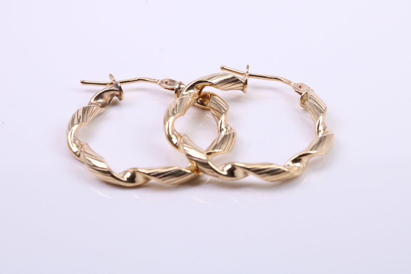 25 mm Round Hoop Creole Earrings Made from Solid 9ct Yellow Gold