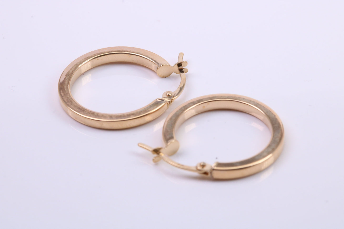 20 mm Round Hoop Creole Earrings Made from 9ct Yellow Gold