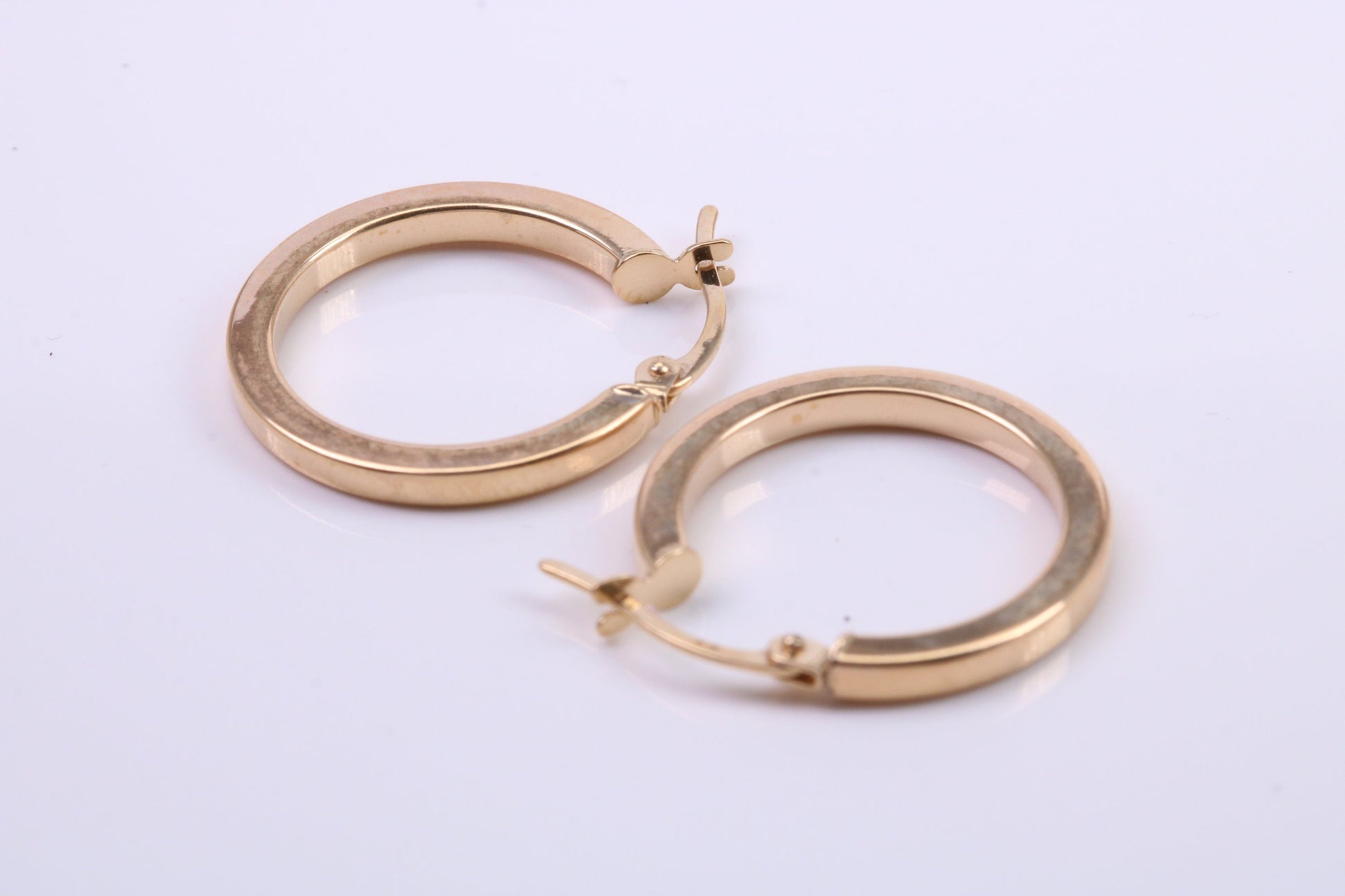 20 mm Round Hoop Creole Earrings Made from 9ct Yellow Gold