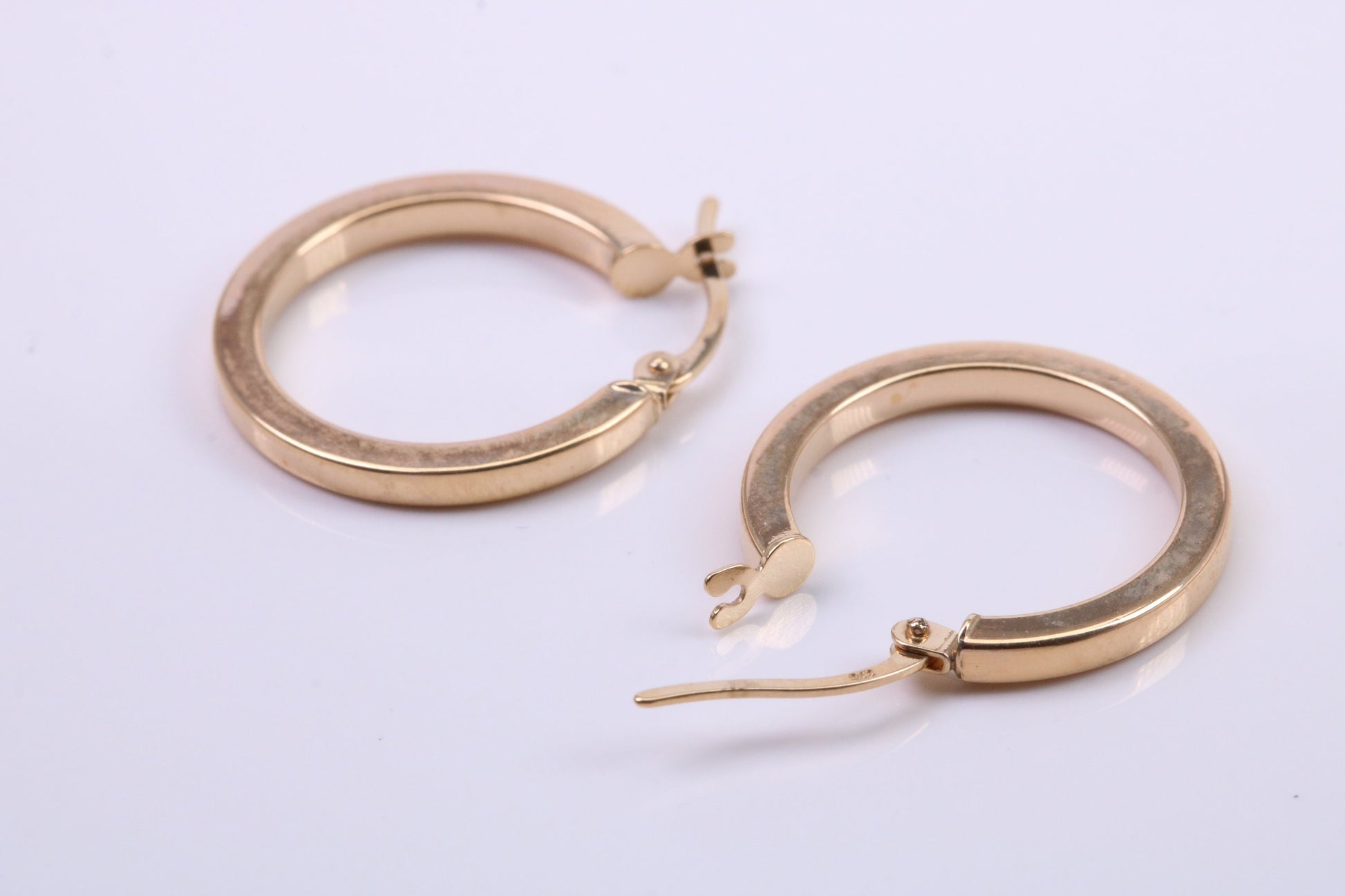 20 mm Round Hoop Creole Earrings Made from 9ct Yellow Gold