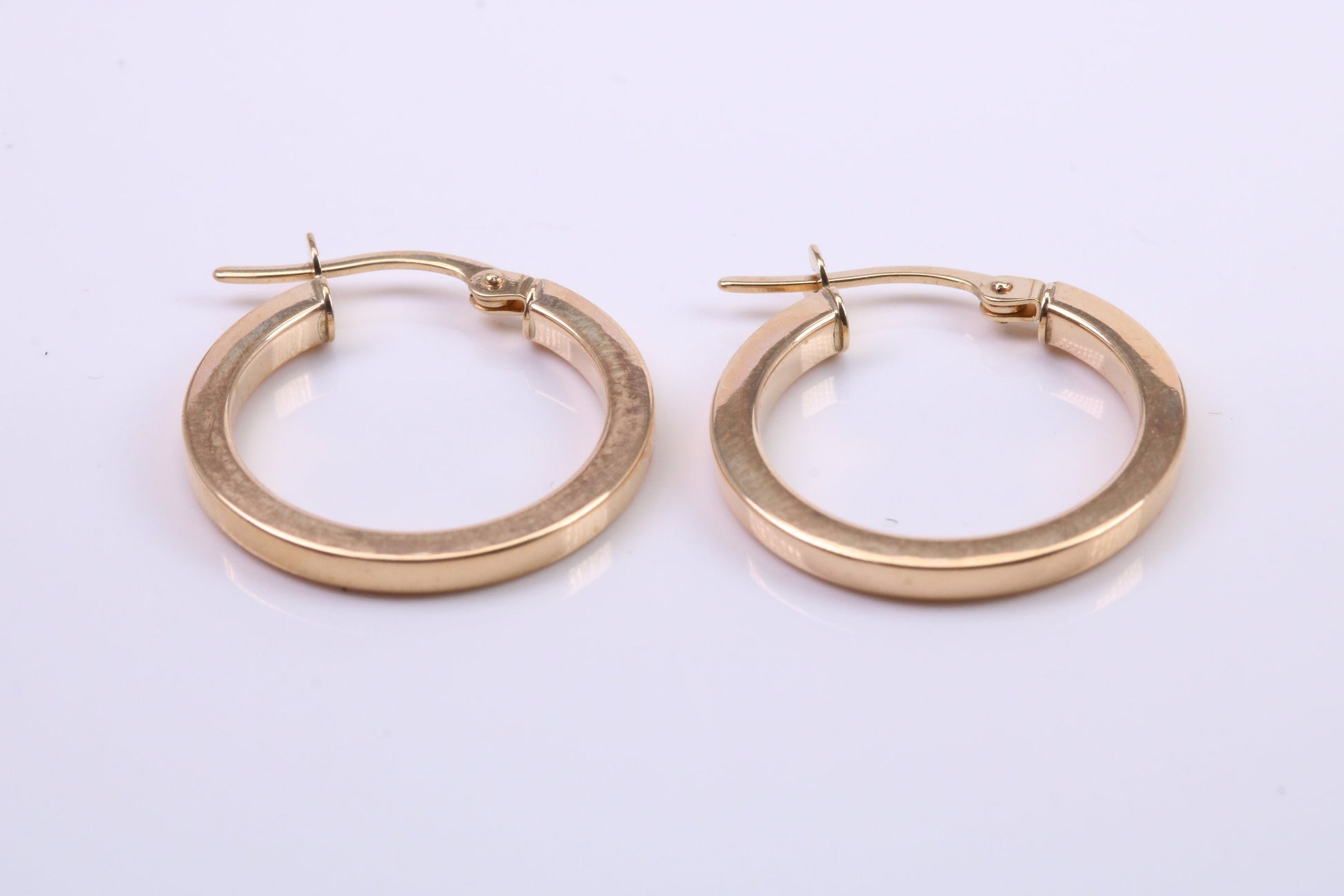 20 mm Round Hoop Creole Earrings Made from 9ct Yellow Gold