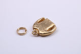 Jumper Charm, Traditional Charm, Made from Solid 9ct Yellow Gold, British Hallmarked, Complete with Attachment Link