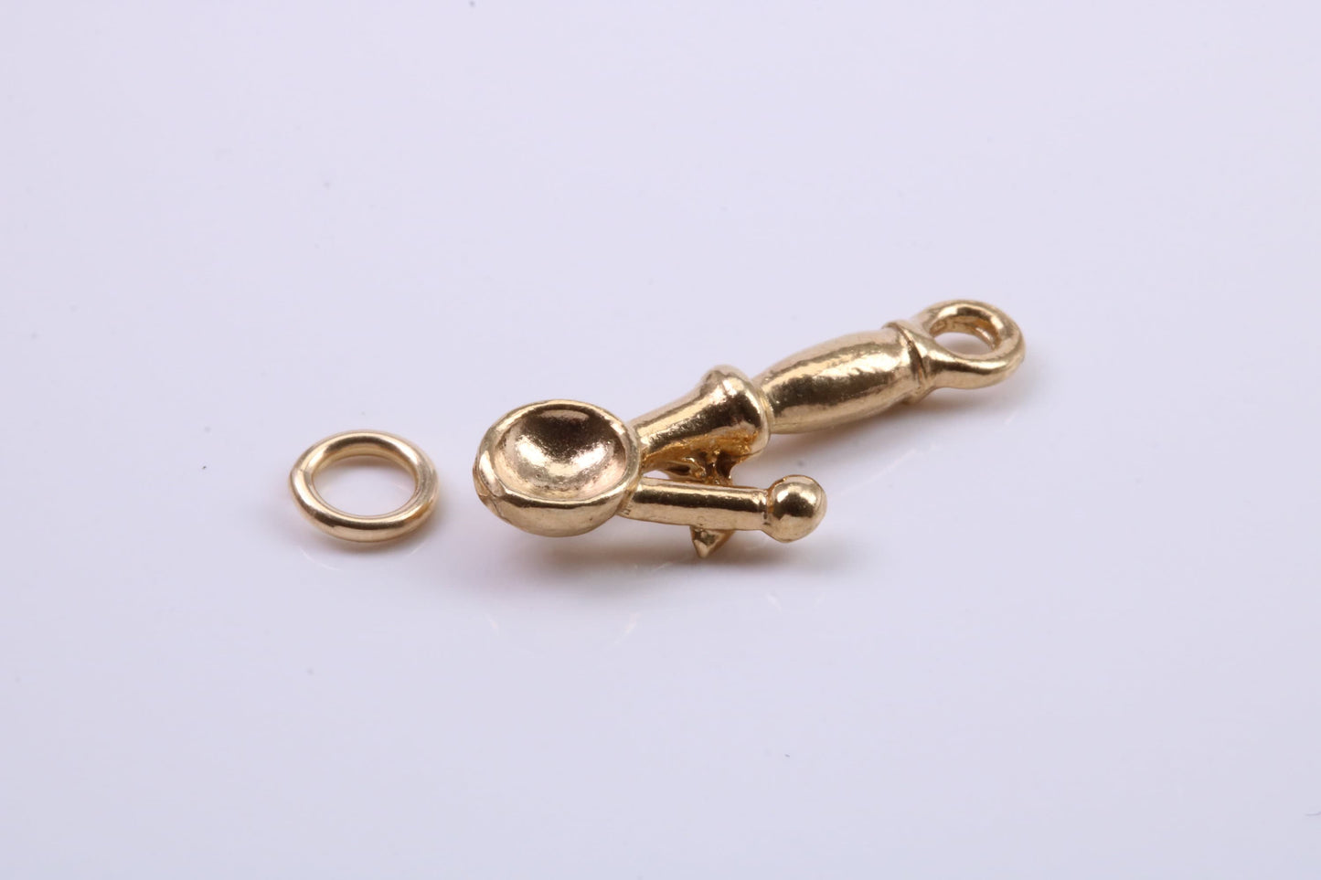 Ice Cream Scooper Charm, Traditional Charm, Made from Solid 9ct Yellow Gold, British Hallmarked, Complete with Attachment Link