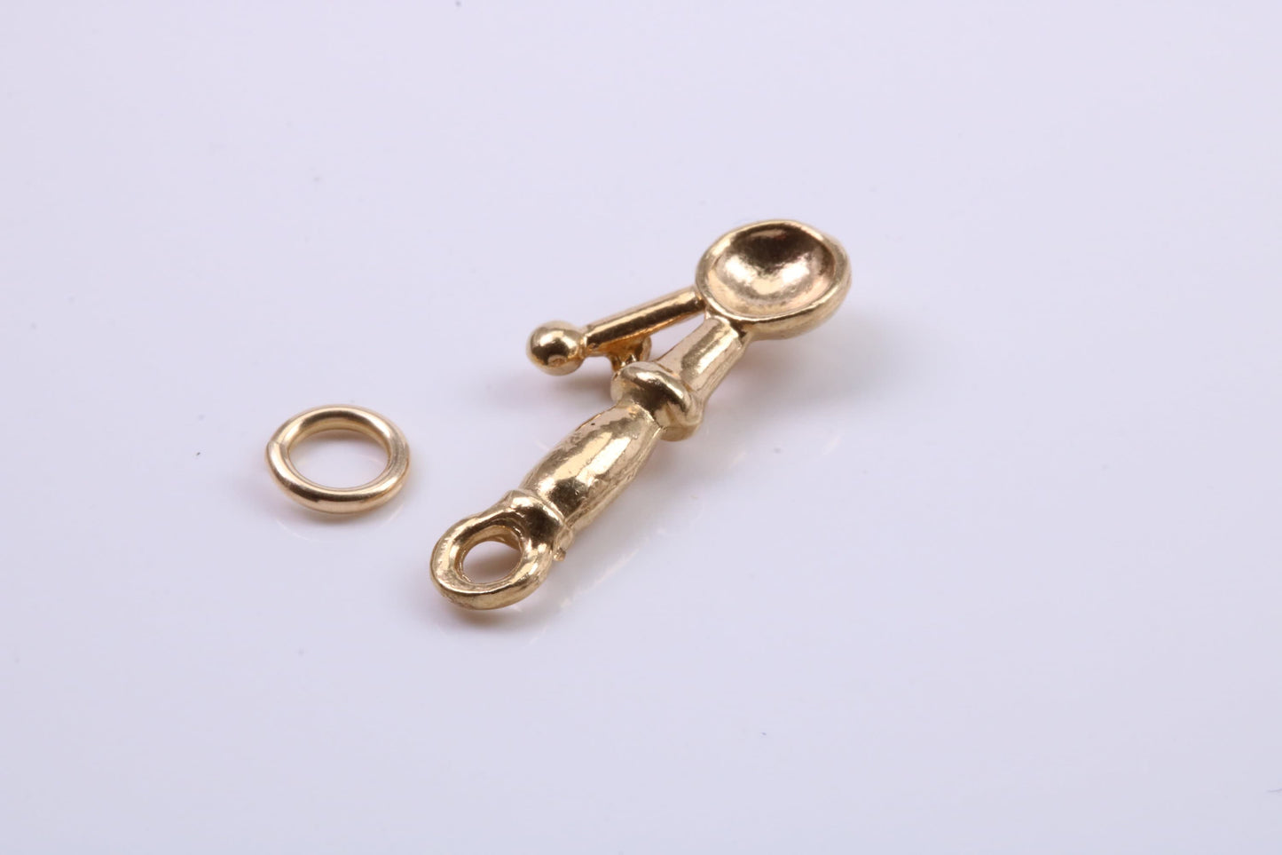 Ice Cream Scooper Charm, Traditional Charm, Made from Solid 9ct Yellow Gold, British Hallmarked, Complete with Attachment Link