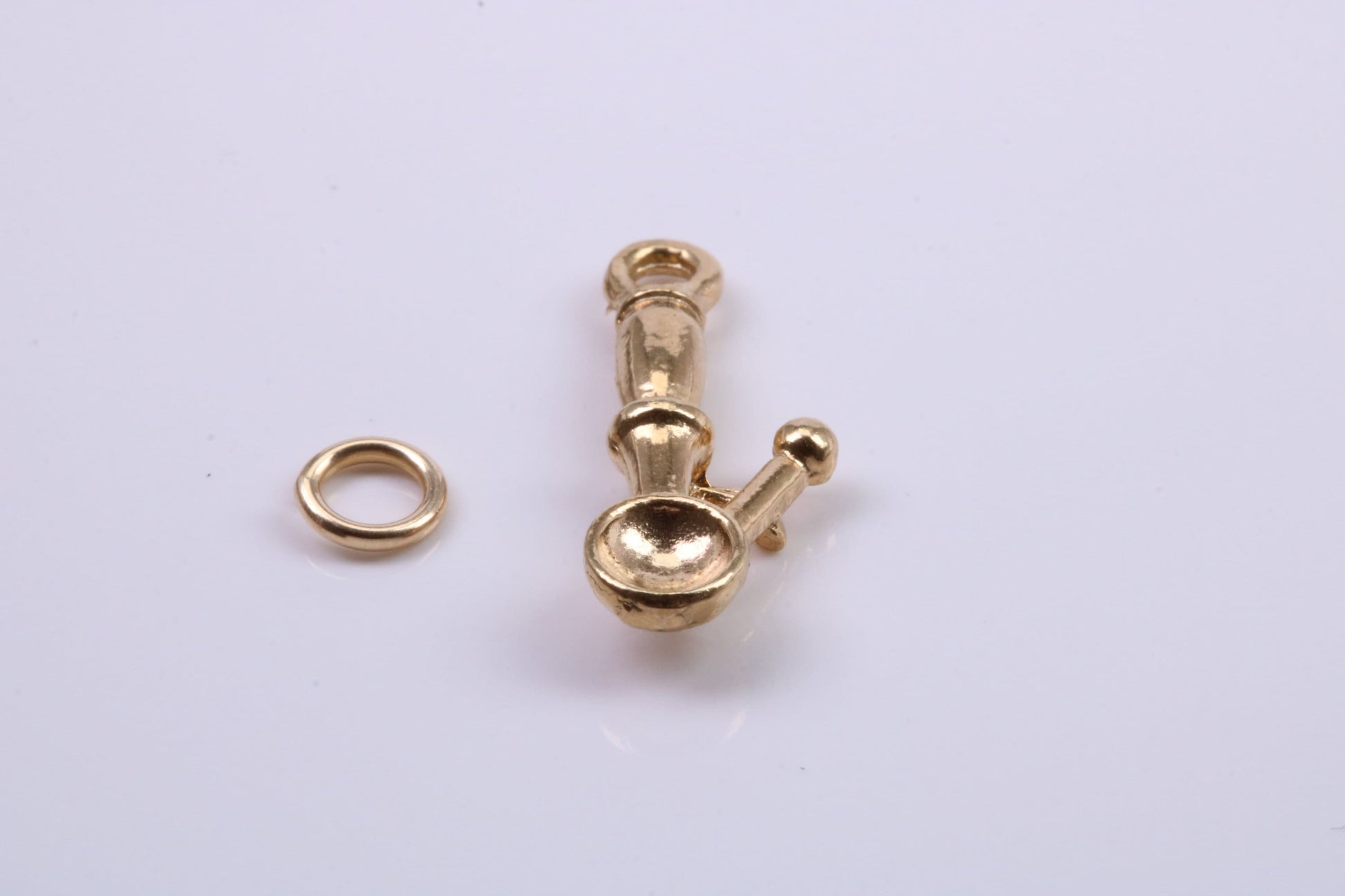 Ice Cream Scooper Charm, Traditional Charm, Made from Solid 9ct Yellow Gold, British Hallmarked, Complete with Attachment Link