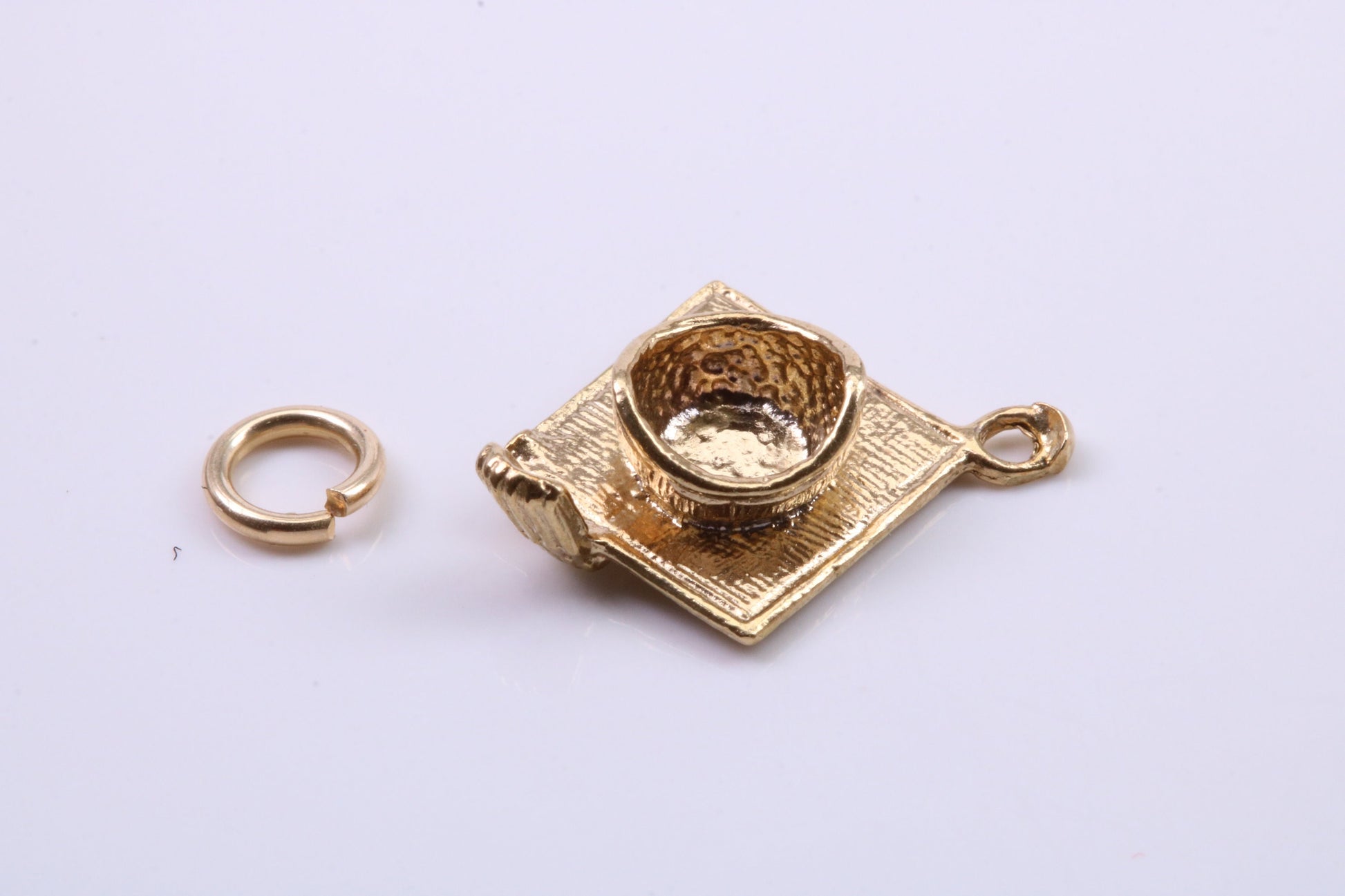 Mortar Hat Charm, Graduation Cap Charm, Traditional Charm, Made from your choice of Precious Metals, British Hallmarked