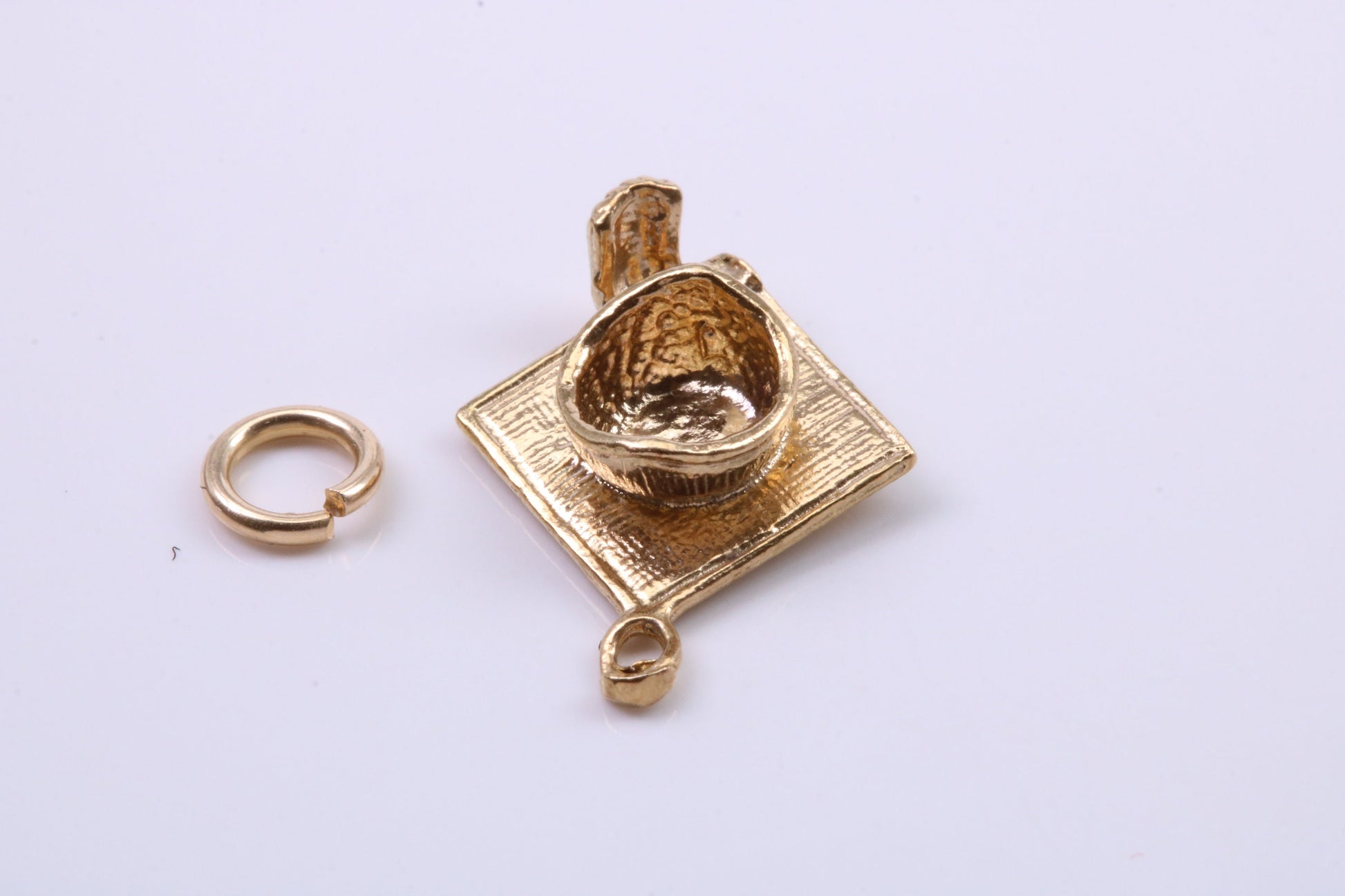 Mortar Hat Charm, Graduation Cap Charm, Traditional Charm, Made from your choice of Precious Metals, British Hallmarked