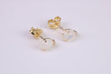 Natural Teardrop cut Opal set Stud Earrings Made from Solid Yellow Gold