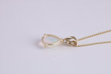 Natural Teardrop cut Opal set Necklace, Made from Solid Yellow Gold, With 18 Inch Long Chain