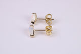 Natural Teardrop cut Opal set Stud Earrings with Necklace, Made from Solid Yellow Gold, With 18 Inch Long Chain