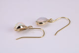 Natural Teardrop cut Opal set Dropper Stud Earrings Made from Solid Yellow Gold