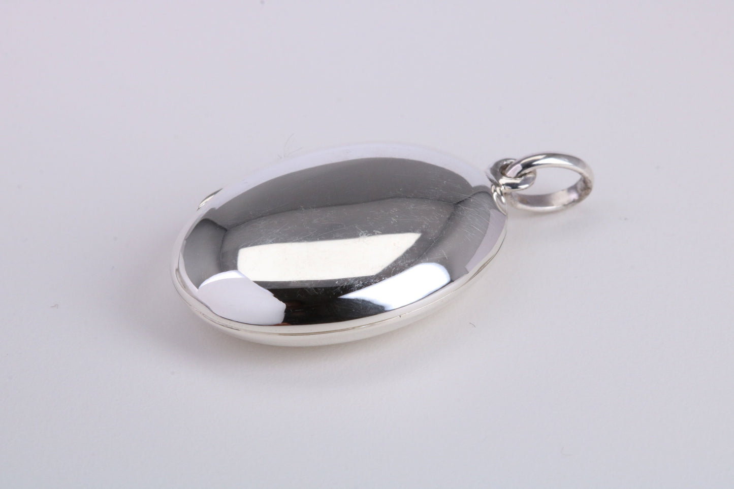 25 mm Long Oval Shaped Locket, Made from Solid Sterling Silver