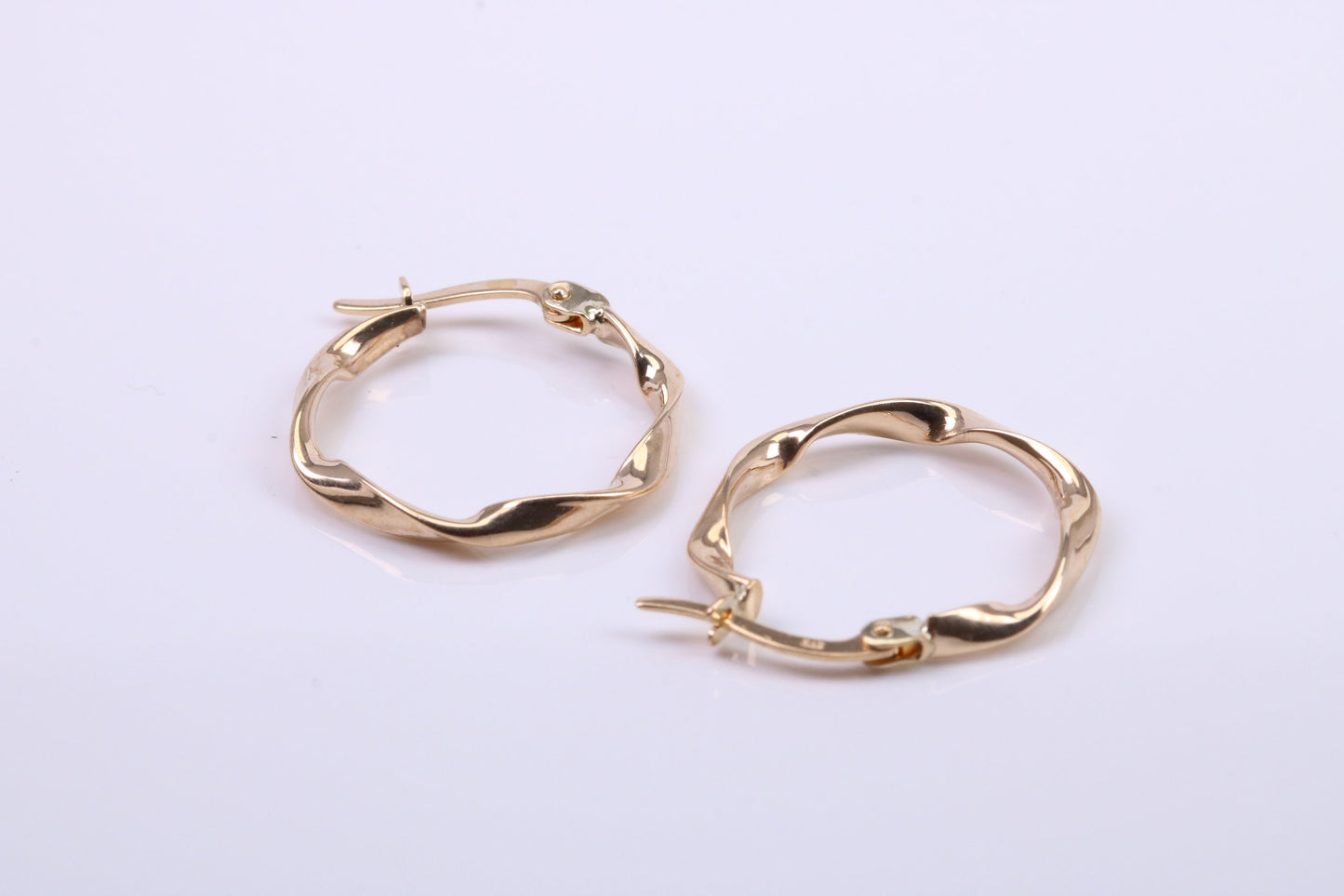 20 mm Round Hoop Creole Earrings Made from 9ct Yellow Gold