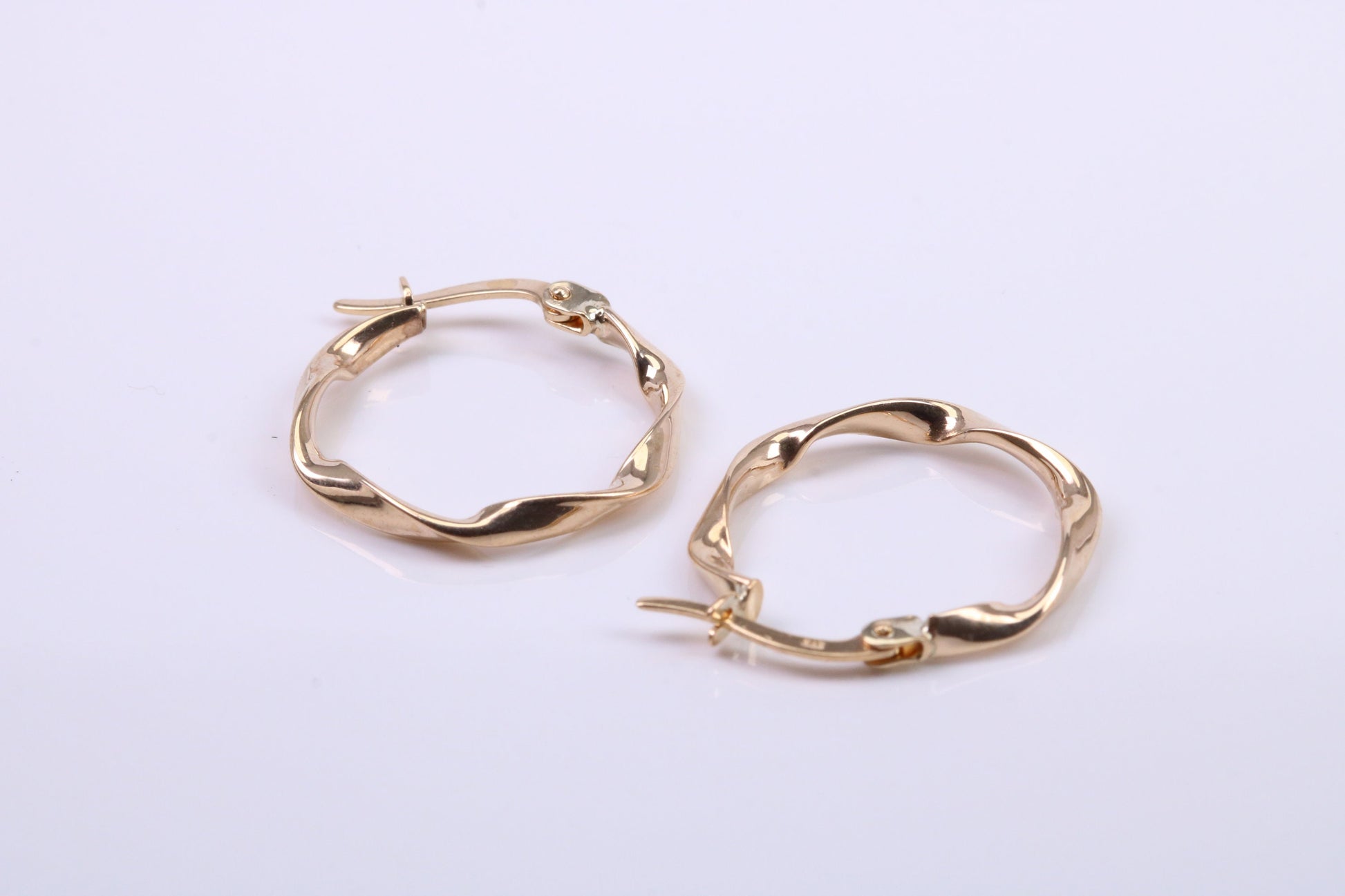 20 mm Round Hoop Creole Earrings Made from 9ct Yellow Gold