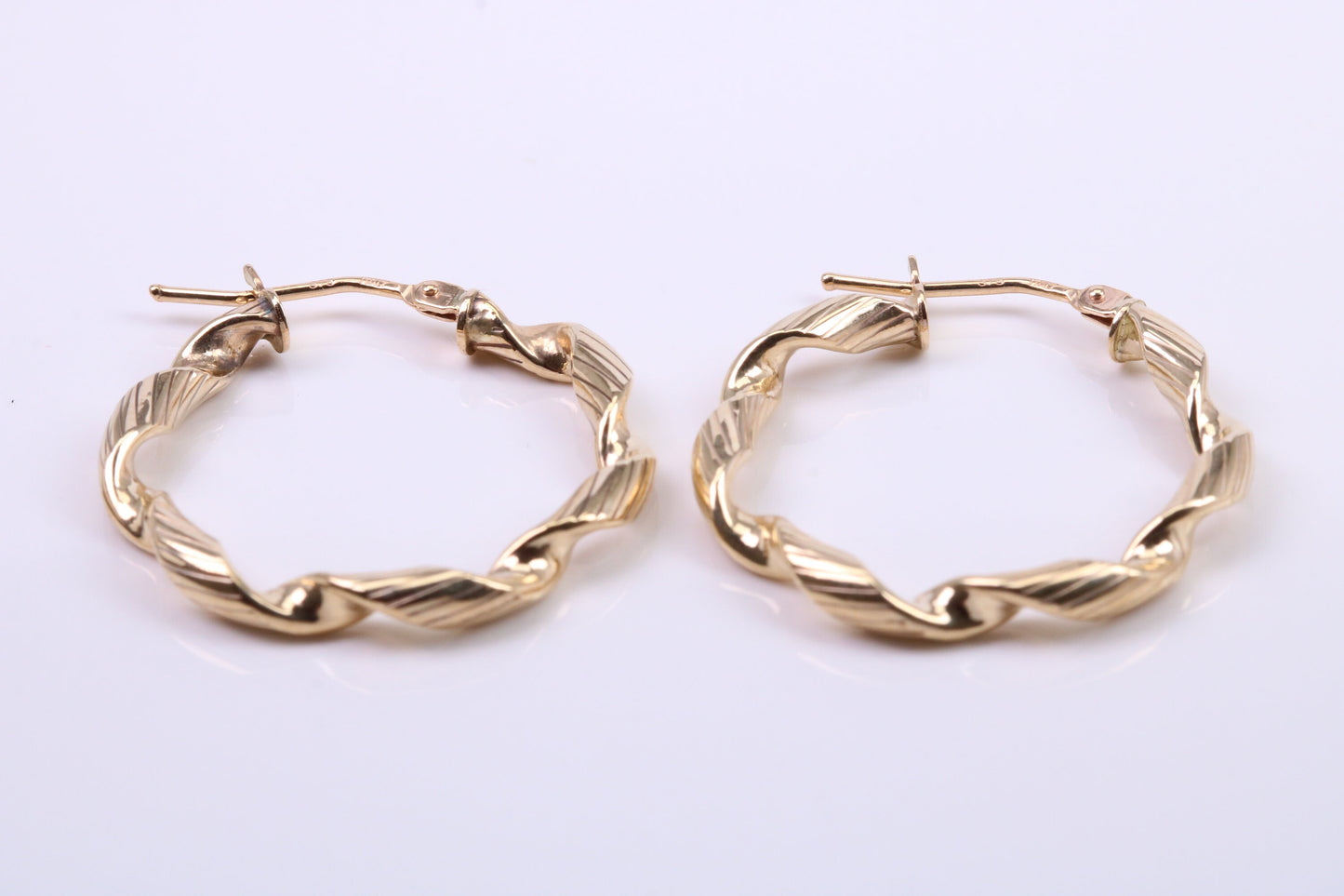 25 mm Round Hoop Creole Earrings Made from Solid 9ct Yellow Gold