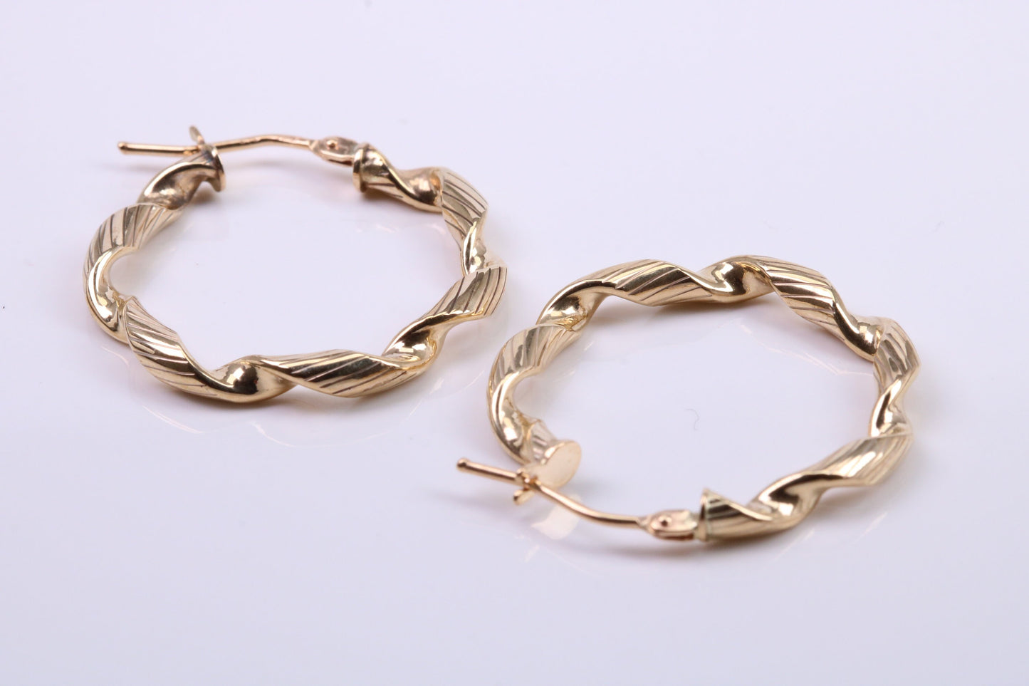 25 mm Round Hoop Creole Earrings Made from Solid 9ct Yellow Gold