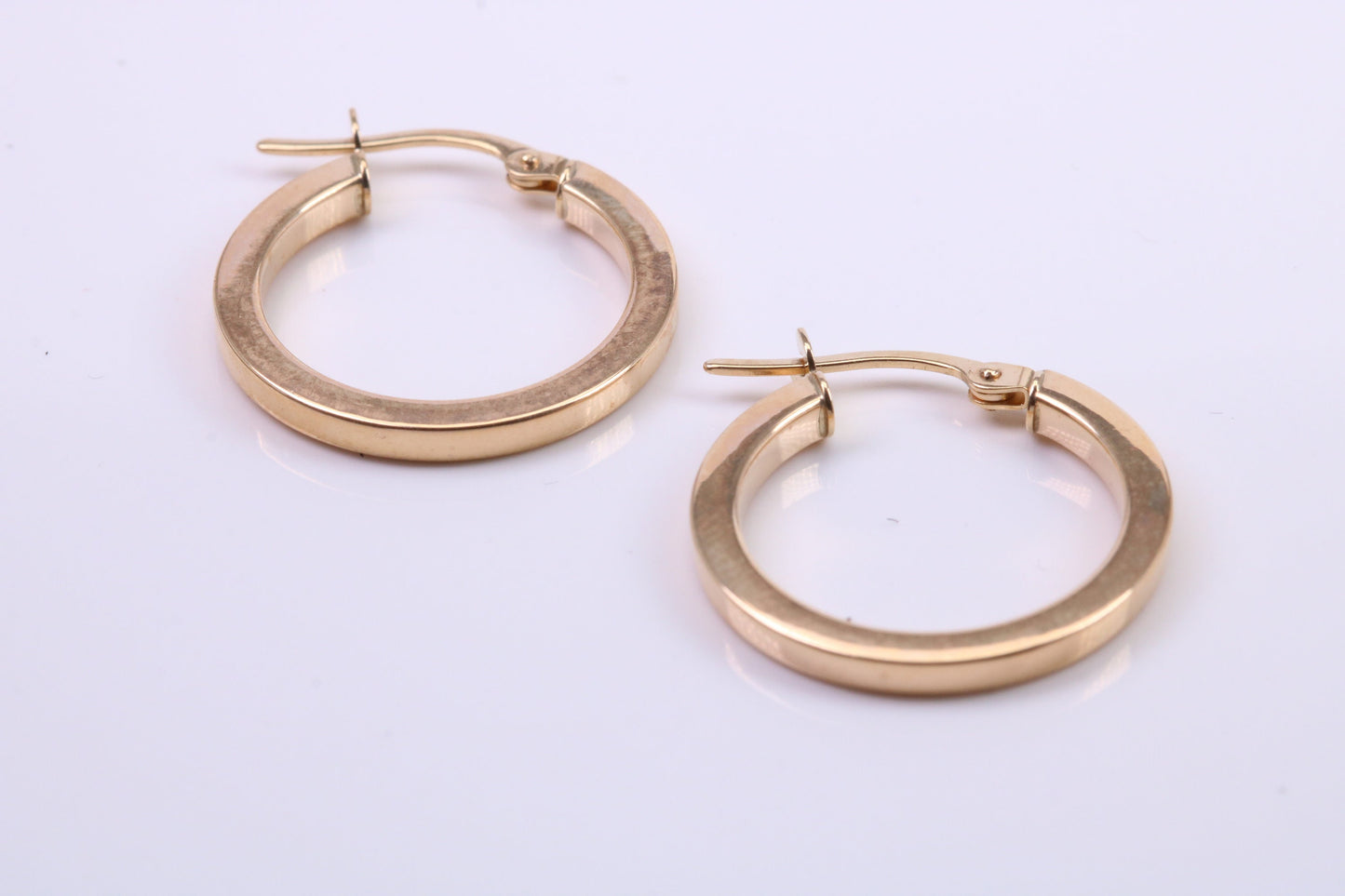 20 mm Round Hoop Creole Earrings Made from 9ct Yellow Gold