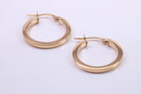 20 mm Round Hoop Creole Earrings Made from 9ct Yellow Gold