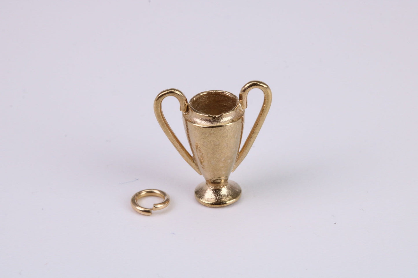 Sports Trophy Charm, Traditional Charm, Made From Solid Yellow Gold with British Hallmark, Complete with Attachment Link