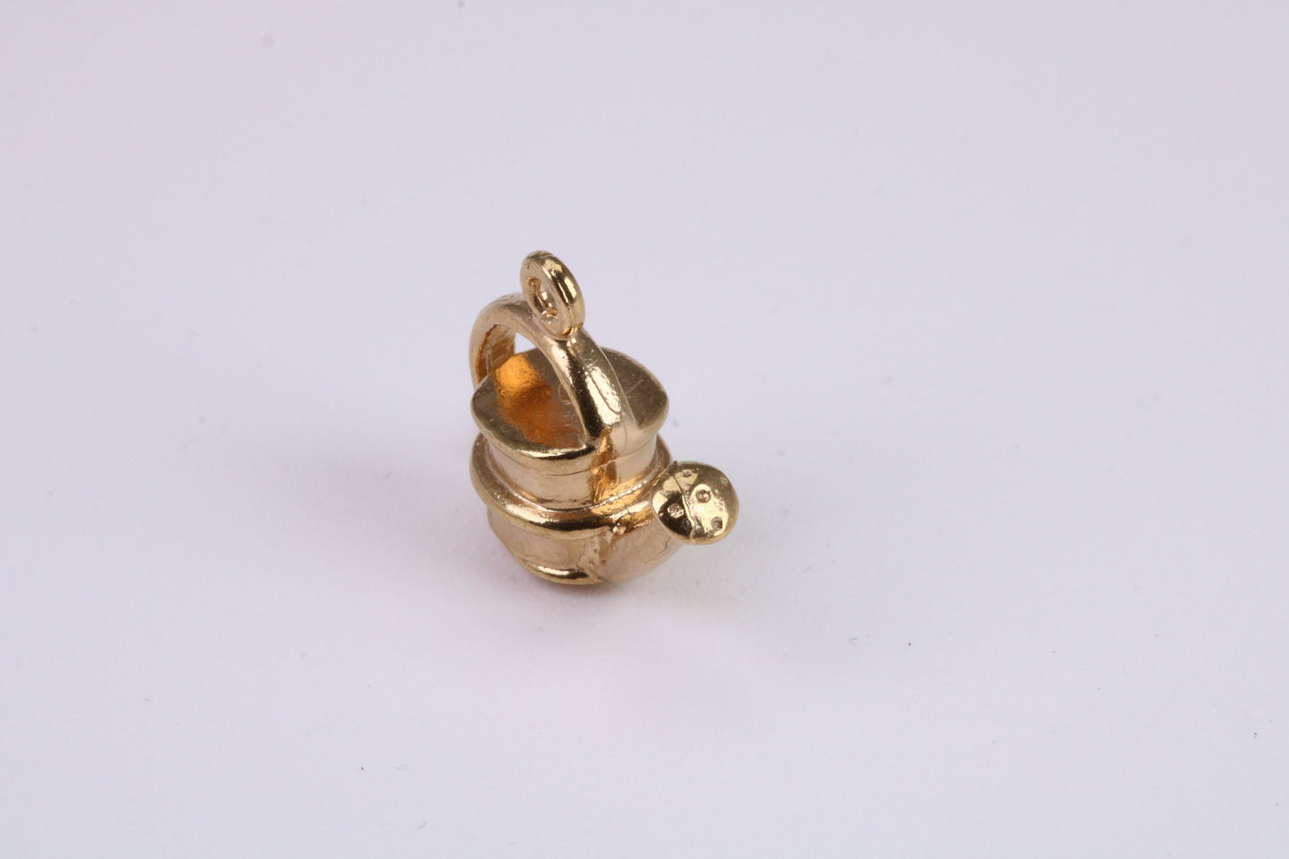 Garden Watering Can Charm, Traditional Charm, Made From Solid Yellow Gold with British Hallmark, Complete with Attachment Link