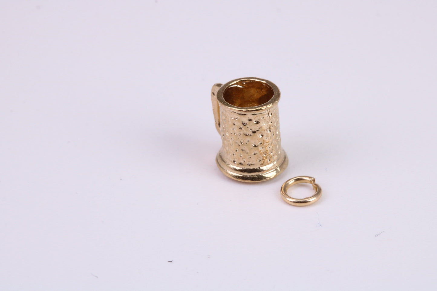 Beer Tankard Charm, Traditional Charm, Made From Solid Yellow Gold with British Hallmark, Complete with Attachment Link