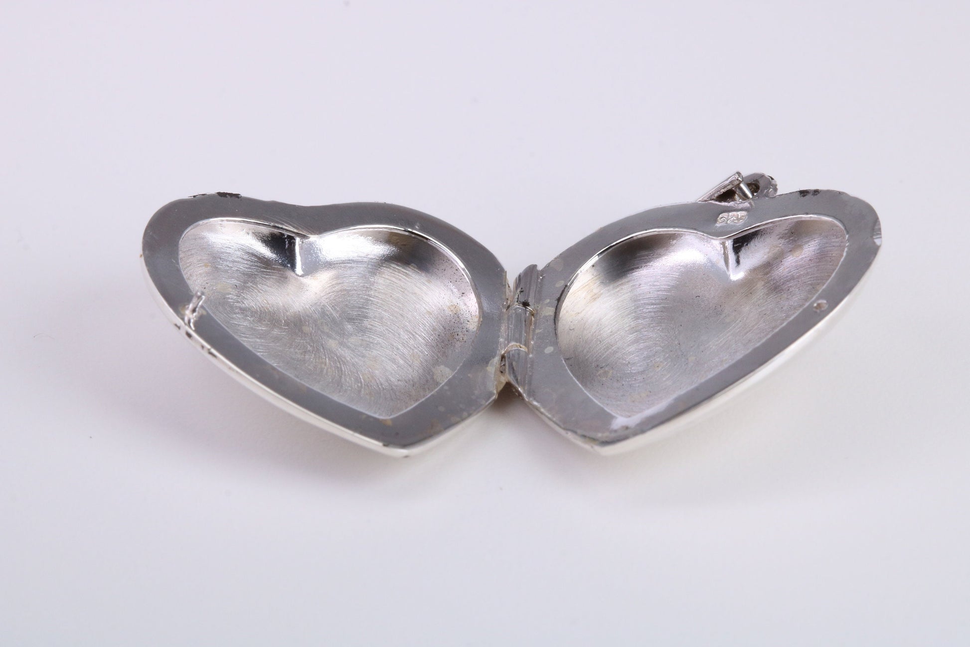 25 mm Long Heart Shaped Locket, Made from Solid Sterling Silver