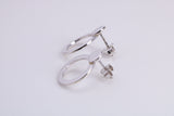 15 mm Round Stud Earrings Made from 925 Grade Sterling Silver