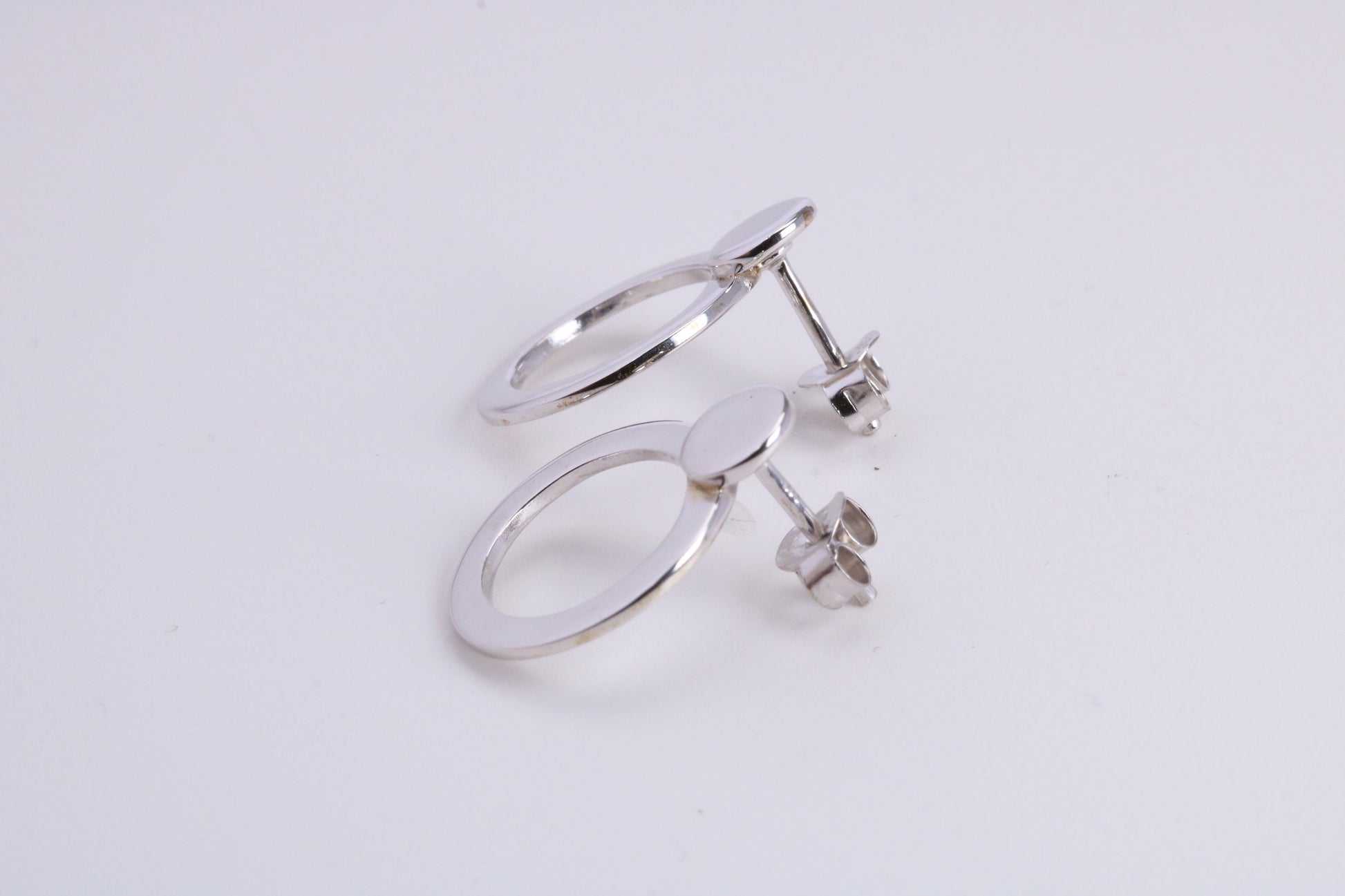15 mm Round Stud Earrings Made from 925 Grade Sterling Silver
