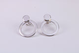 15 mm Round Stud Earrings Made from 925 Grade Sterling Silver