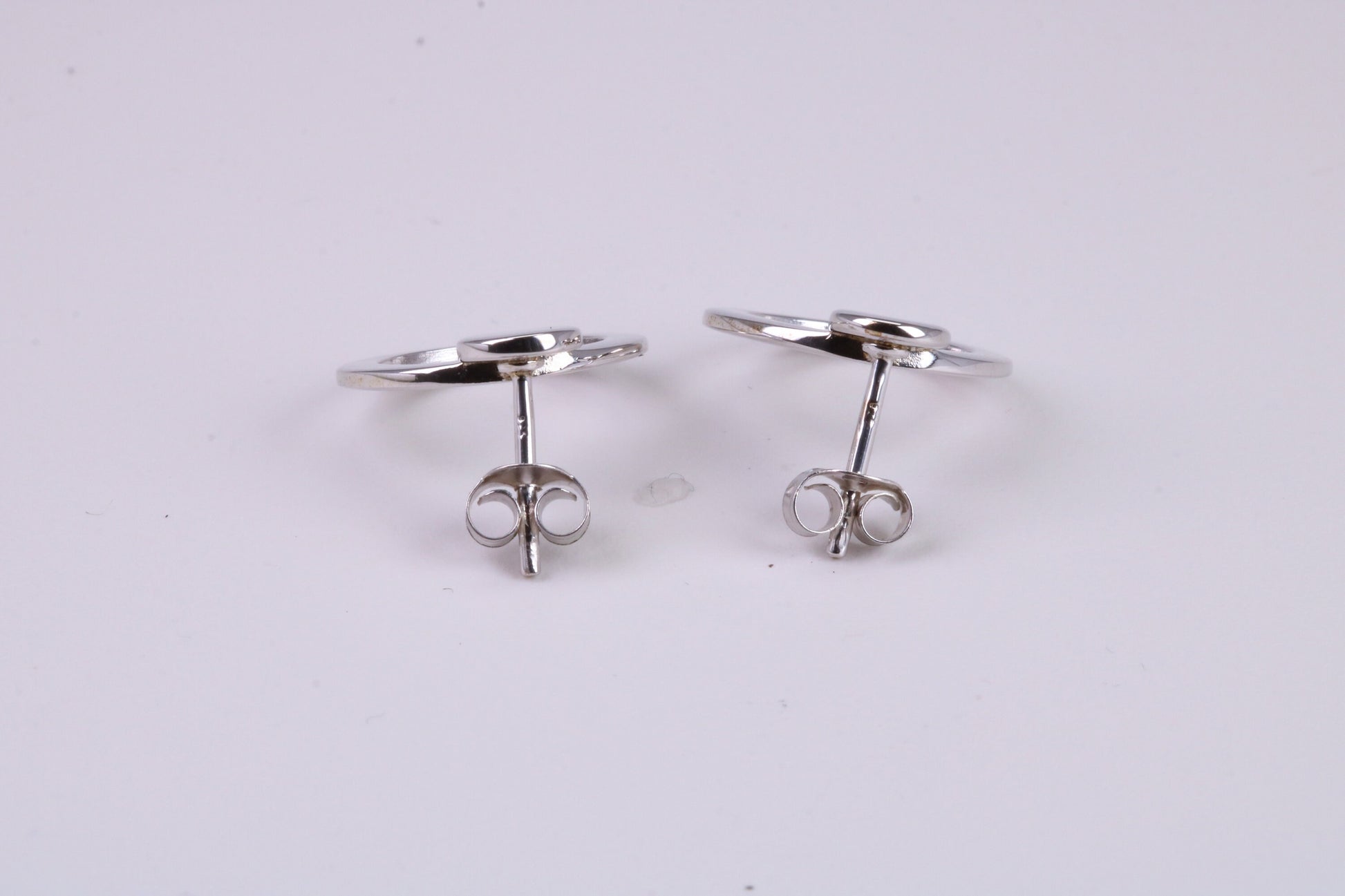 15 mm Round Stud Earrings Made from 925 Grade Sterling Silver