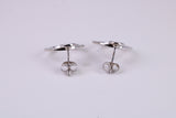 15 mm Round Stud Earrings Made from 925 Grade Sterling Silver