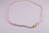 Beautiful South Sea Akoya Pearl Necklace, set with Silver Yellow Gold Plated Clasp, 6-6.50 mm Akoya Pearl, 16 inch Long Strands