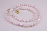 Beautiful South Sea Akoya Pearl Necklace, set with Silver Yellow Gold Plated Clasp, 6-6.50 mm Akoya Pearl, 16 inch Long Strands