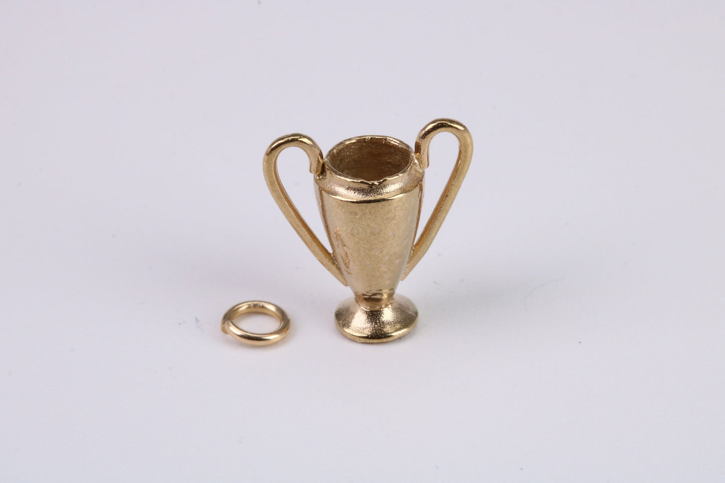 Sports Trophy Charm, Traditional Charm, Made From Solid Yellow Gold with British Hallmark, Complete with Attachment Link