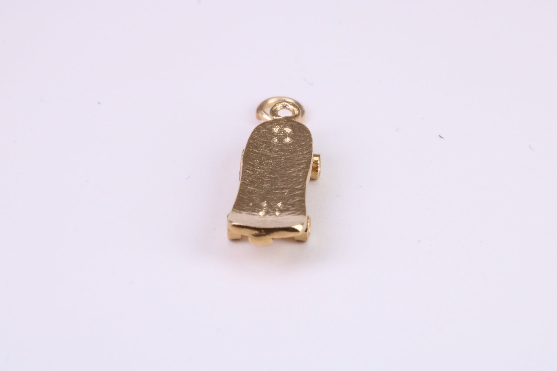 Skateboard Charm, Traditional Charm, Made From Solid Yellow Gold with British Hallmark, Complete with Attachment Link