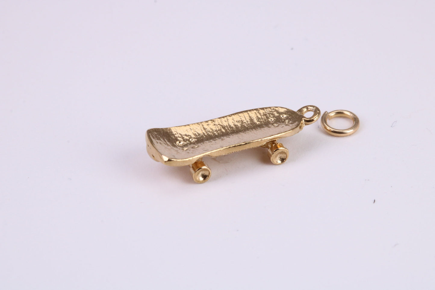 Skateboard Charm, Traditional Charm, Made From Solid Yellow Gold with British Hallmark, Complete with Attachment Link