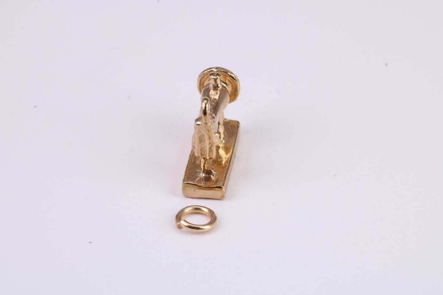 Sewing Machine Charm, Traditional Charm, Made From Solid Yellow Gold with British Hallmark, Complete with Attachment Link