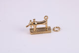 Sewing Machine and Dutch Clog Charm,both Made From Solid Cast 14k Yellow Gold with British Hallmark, Complete with Attachment Link
