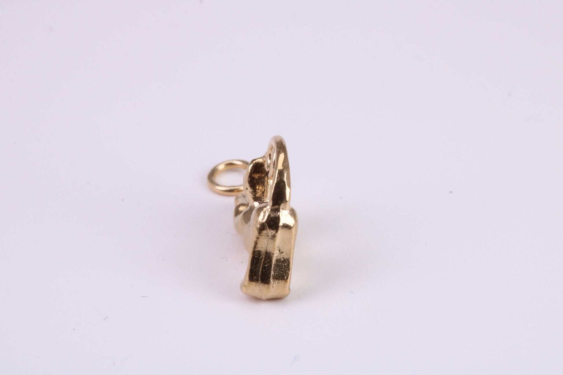 Cat Charm, Traditional Charm, Made From Solid Yellow Gold with British Hallmark, Complete with Attachment Link