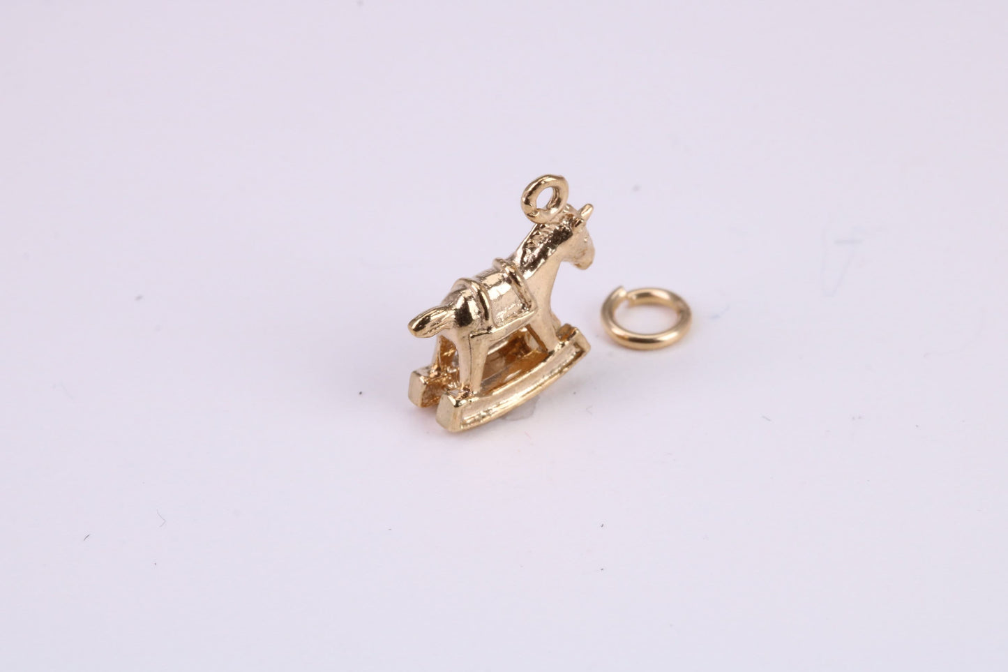 Rocking Horse Charm, Traditional Charm, Made From Solid Yellow Gold with British Hallmark, Complete with Attachment Link