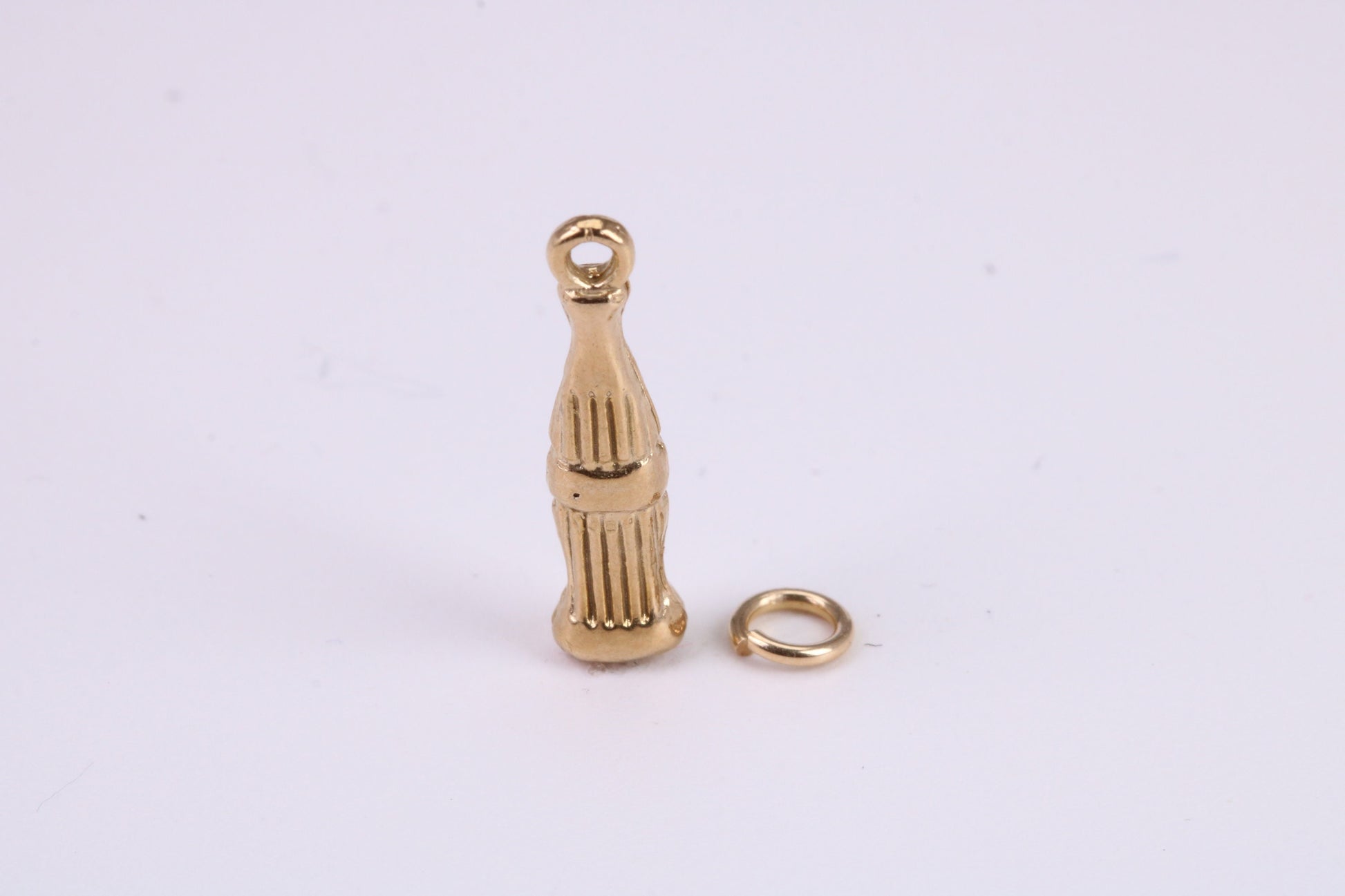 Cola Bottle Charm, Traditional Charm, Made From Solid Yellow Gold with British Hallmark, Complete with Attachment Link