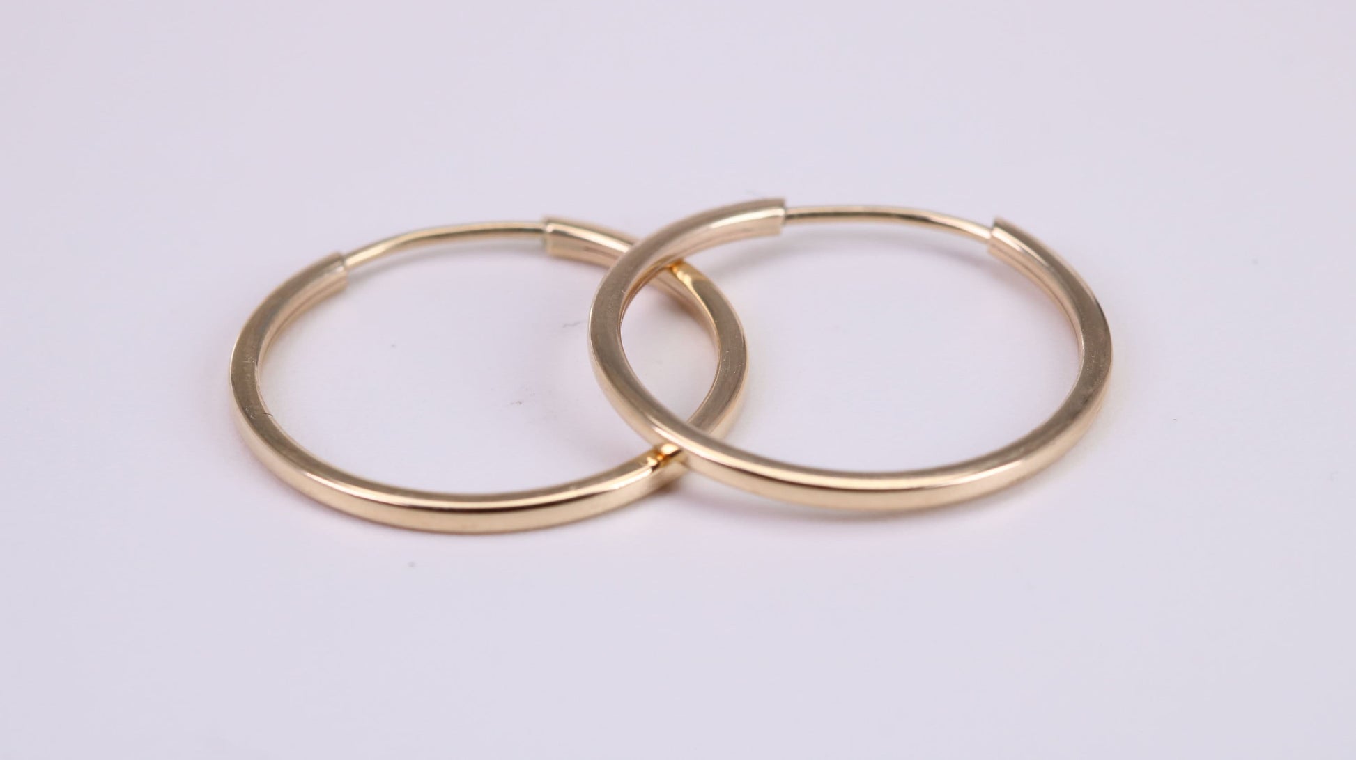 28 mm Round Sleeper Earrings Made from 9ct Yellow Gold