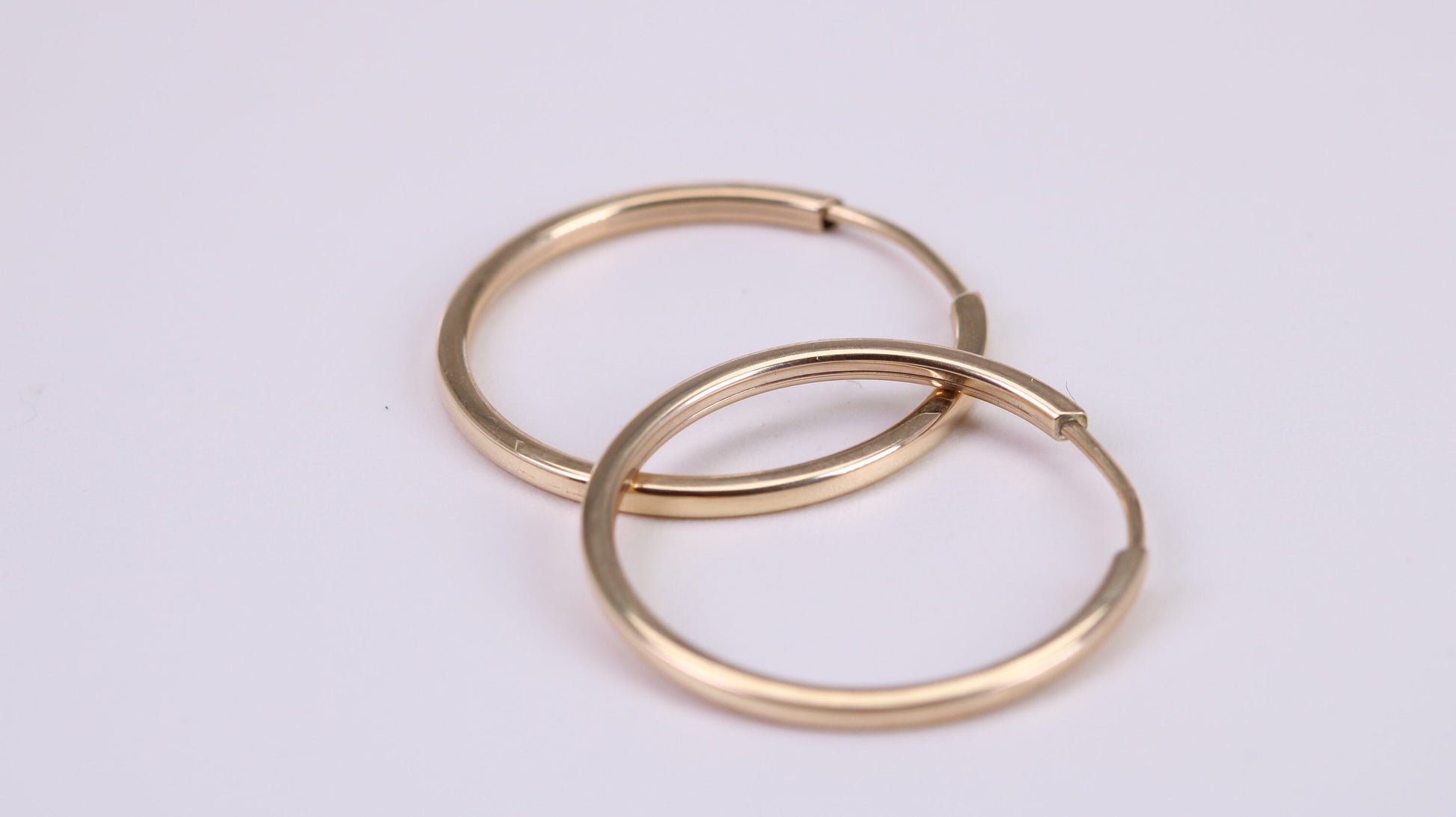 28 mm Round Sleeper Earrings Made from 9ct Yellow Gold