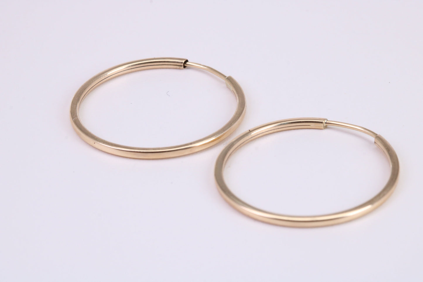23 mm Round Sleeper Earrings Made from 9ct Yellow Gold