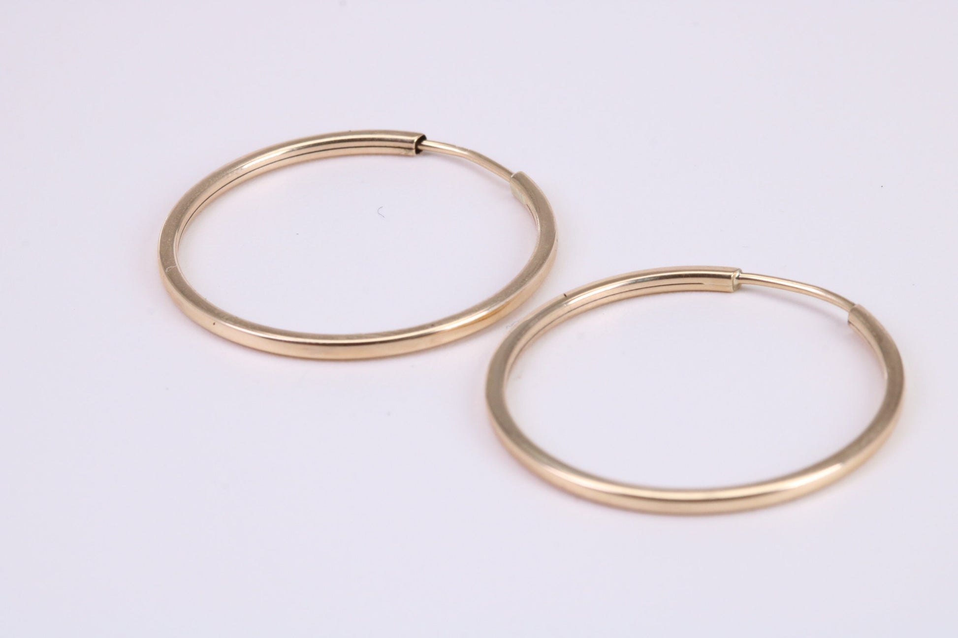 23 mm Round Sleeper Earrings Made from 9ct Yellow Gold