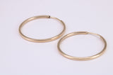 23 mm Round Sleeper Earrings Made from 9ct Yellow Gold