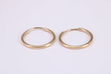 19 mm Round Sleeper Earrings Made from 9ct Yellow Gold