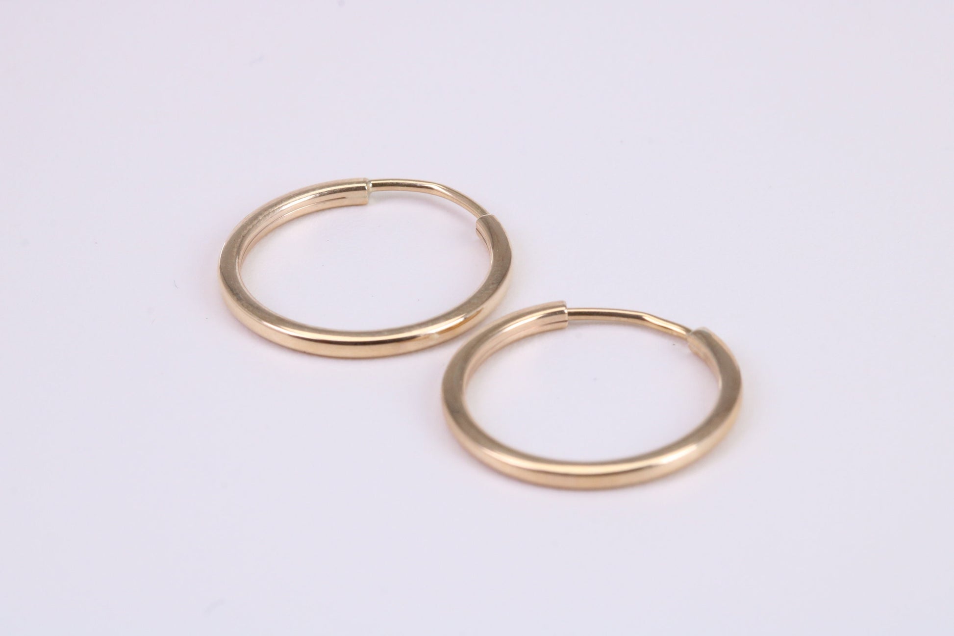 19 mm Round Sleeper Earrings Made from 9ct Yellow Gold